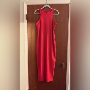 Wild Fable Ferrari Red Midi Dress Size XL Worn Once Valentine’s Perfect